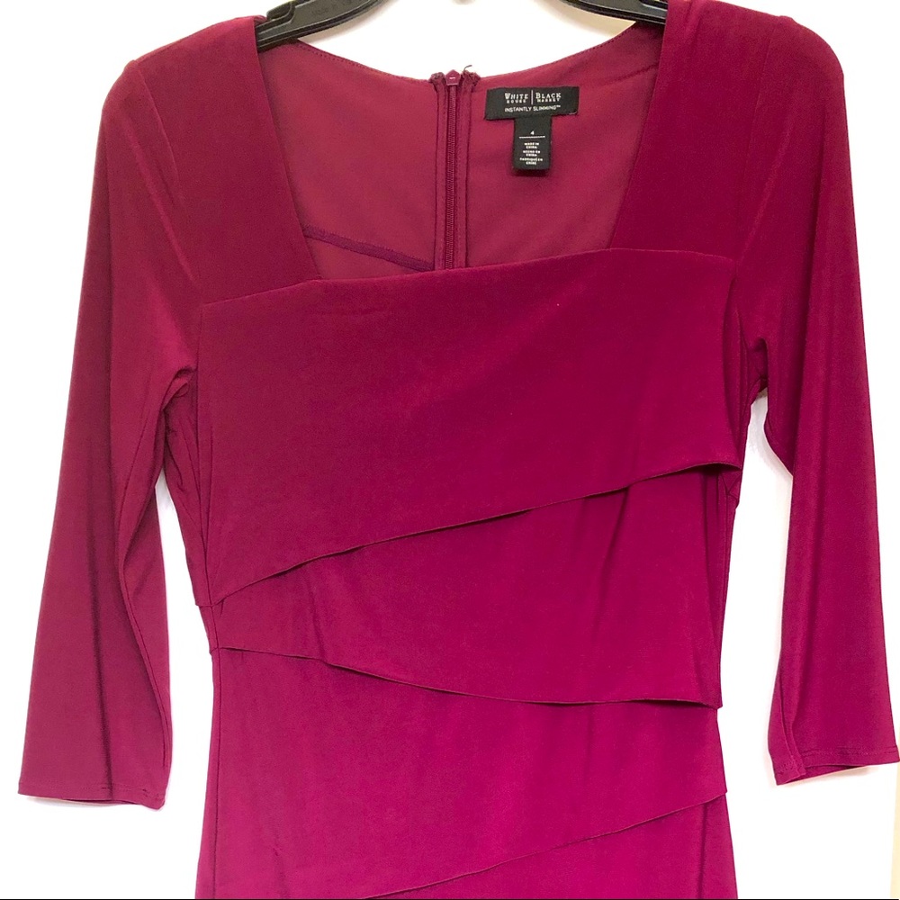 White House Black Market Purple Dress 4 NWOT